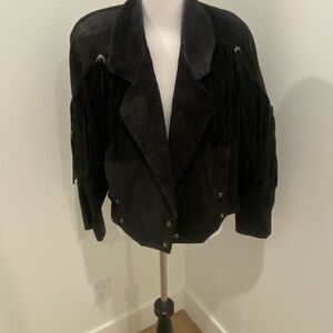 Black Fringe Women's Jacket